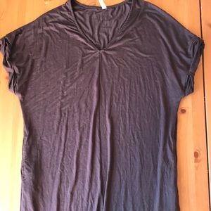 Midi coffee dress. Split front hem.